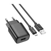 СЗУ 2400mAh Hoco 1USB + micro USB 1.0м C134A Black