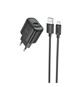 СЗУ 3000mAh HOCO 1USB + micro USB C140A Black 1м