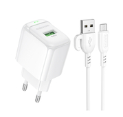СЗУ 3000mAh Borofone 1USB + micro USB BAS42A White 1м