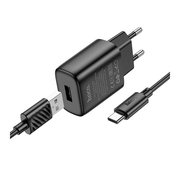 СЗУ 2400mAh Hoco 1USB + Type-C C134A Black