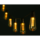 Гирлянда на солн.батарее, 20 LED, 6,3м,шампань, 8 реж, 1xAAA 600mAh, ABS, IP44 185-047