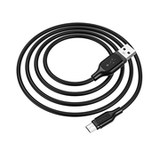 Дата-кабель USB-MicroUSB 1.0м. Borofone BX42 силикон Black 2.4A