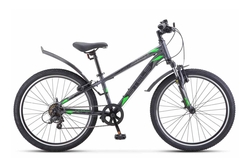 Велосипед 24" STELS Navigator 400V рама 12", 6ск., серый/зелёный