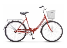 Велосипед 26" STELS Pilot 810C складная рама 19" +корзина, красный