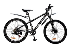 Велосипед 24" NAMELESS J4200D рама алюм. 12,5", 7ск., чёрный/серебристый