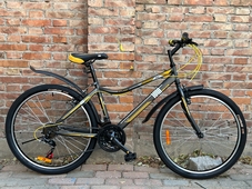 Велосипед 26" YUTA Atlant рама 16", 21ск., чёрный/серебристый