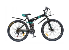 Велосипед 26" YUTA Atlas склад. рама 17", 21ск., чёрный/мятный