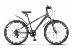 Велосипед 24" STELS Turbo 400 V рама 12", 6ск., т.серый/зелёный