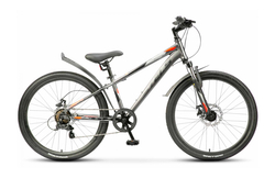 Велосипед 24" STELS Turbo 400 24MD рама 12", 6ск., диск.торм., серый/красный