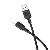 Дата-кабель USB-8pin 2.0м. Borofone BX113 силикон Black 2.4A