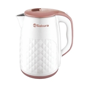 Чайник пластиковый SAKURA SA-2165WB бел./беж.