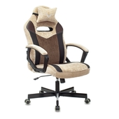 Кресло игровое Zombie VIKING 6 KNIGHT Fabric коричн./беж.