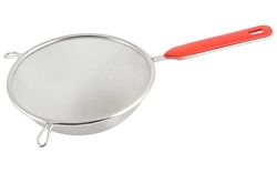 Дуршлаг-сито d16см. Mallony SDP-16 металл.сетка, два ушка, ручка металл/пластик 985504