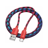 Дата-кабель USB-Type C 1.0м. Hoco  X116 Gradient Purple 3.0A нейлон