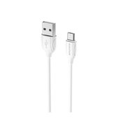 Дата-кабель USB-MicroUSB 1.0м. Borofone BX19 TPE White 2.4A