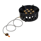 Плитка газовая портативная, круглая, шланг, металл., с чехлом ЕРМАК 116-063