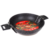 Жаровня d28см. SAKURA SA-BR03-28 б/кр., мрамор.покр., две съёмн.ручки