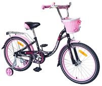 Велосипед 18" NAMELESS Lady с корзинкой, чёрный