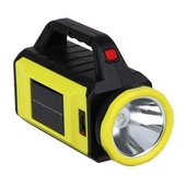 Фонарь прожектор ЕРМАК аккум-ый, USB, солнеч.батарея, 1 СОВ+LED, 5 реж. 223-104