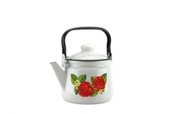 Чайник газовый 1,5л. 01р-2708/4-Малина белый эмаль с рис.