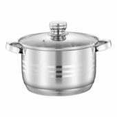 Кастрюля 4,8л. SAKURA SA-P7022 Style стекл.кр., подходит для индкуции