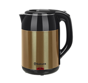 Чайник пластиковый SAKURA SA-2168MGL черн./корич. металлик