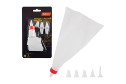 Набор кондитерский: мешок, 6 насадок, адаптер Mallony 005102