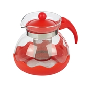 Чайник заварочный 1,5л. Mallony Decotto-1500 стекло/пластик, кругл. 910107