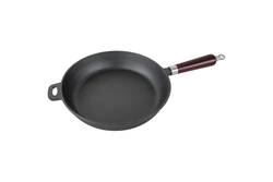 Сковорода чугунная d24см. MALLONY CIF24-W деревянн.ручка 983003