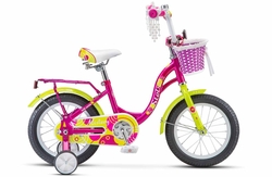 Велосипед 14" STELS Mistery корзинка, глубокий розовый/peep pink