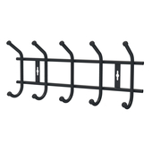 Вешалка настенная Nika 5 крючков ВНТ5М/Ч матовый чёрный