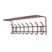 Вешалка настенная с полкой Nika 8 крючков ВП8М/А медный антик