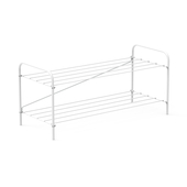 Этажерка для обуви Nika ЭТПР2/МБ матовый белый (2 металл. полки)