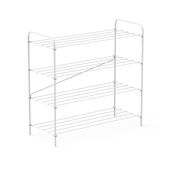 Этажерка для обуви Nika ЭТПР4/МБ матовый белый (4 металл. полки)