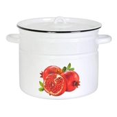 Кастрюля 9,0л. 1с200с эмаль белая с рис. СтальЭмаль