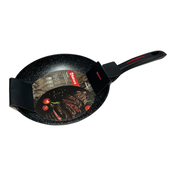 Сковорода d28 SAKURA SA-F07-28 Оникс кован.алюм., антипригарн.покр., д/всех видов плит