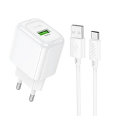 СЗУ 3000mAh HOCO 1USB + Type-C CS52A White