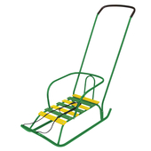 Санки дет.Ветерок В2+/З зеленый спинка/толкатель