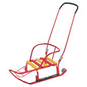 Санки дет.Тимка Т3К+/АЛ алый (колесо),ручка,спинка