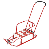 Санки дет.Тимка 5 Комфорт Т5К+/АЛ алый ручка, спинка в комплекте