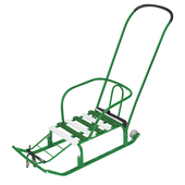 Санки дет.Тимка 5 Комфорт Т5К+/З зеденый ручка, спинка в комплекте