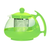 Чайник заварочный 0,75л. BEKKER BK-307 кувш. кругл., стекло/пластик, металл.сито, зелёный