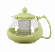 Чайник заварочный 1,25л. BEKKER BK-308 кувш. кругл., стекло/пластик, металл.сито, зелёный