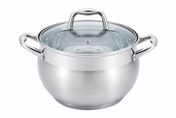 Кастрюля 3,0л. WINNER WR-1276 Premium APPLE металл.клёп. ручки,  д/индукции