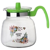 Кувшин 1,5л Mallony PENTOLA-1200 с крышкой, жаропроч.стекло 910117