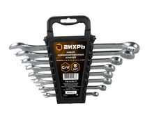 Набор ключей рожково-накидных 8пр., 6-19мм. Вихрь 73/6/5/7