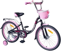 Велосипед 16" NAMELESS Lady с корзинкой, чёрный