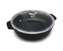 Жаровня d24 Нева Металл NG 6525 2,5л., мрамор.покр., стекл.крышка