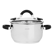 Кастрюля 3,4л. SATOSHI Арбон силик.ручки, ст.крышка, подходит д/индукции 822-287