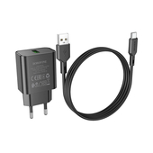 СЗУ 3000mAh Borofone 1USB + Type-C BA72A Black